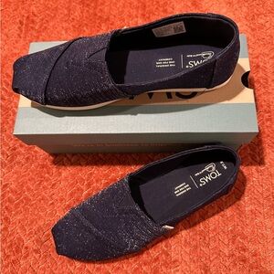 Toms Sparkling Midnight Blue Slip-Ons